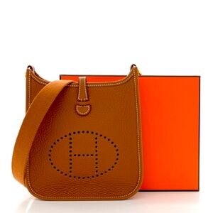 Hermes Evelyn TPM 16 Clemence Gold with Gold hardware